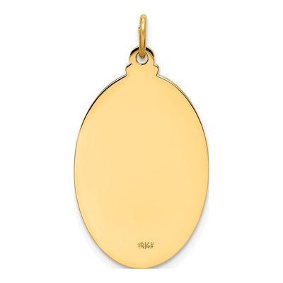14K Yellow Gold Our of Guadalupe Medal Pendant – view 4