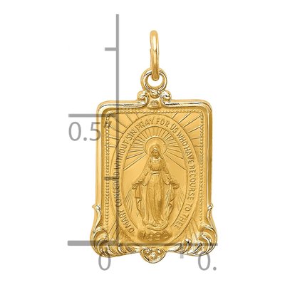 14K Yellow Gold Miraculous Medal Pendant – view 5