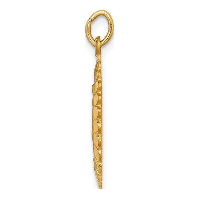 14K Yellow Gold Miraculous Medal Oval Pendant – view 3