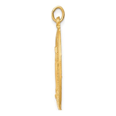 14K Yellow Gold Medium Oval Miraculous Medal Pendant – view 3