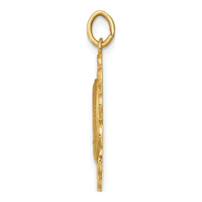 14K Yellow Gold Miraculous Medal Oval Pendant – view 3