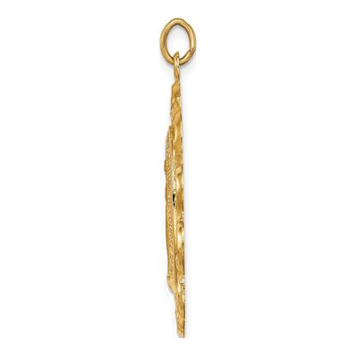 14K Yellow Gold Large Miraculous Medal Oval Pendant – view 3
