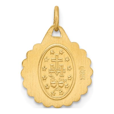 14K Yellow Gold Miraculous Medal Pendant – view 4