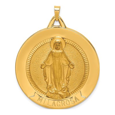 14K Yellow Gold Milagrosa Medal Pendant
