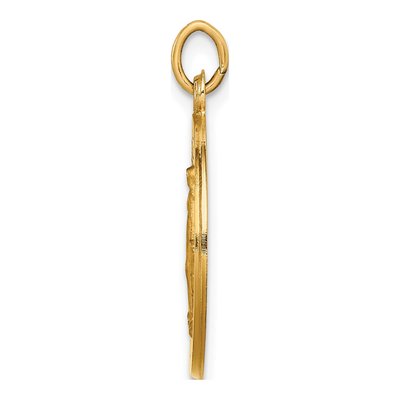 14K Yellow Gold Small Miraculous Medal Pendant – view 3
