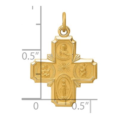 14K Yellow Gold 4-Way Medal Pendant – view 5