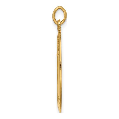 14K Yellow Gold St Anthony Medal Oval Pendant – view 3