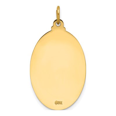 14K Yellow Gold St Anthony Medal Oval Pendant – view 5