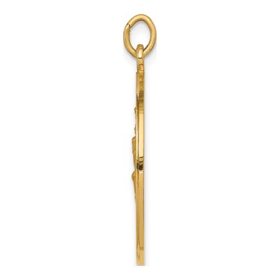 14K Yellow Gold St Christopher Medal Pendant – view 3