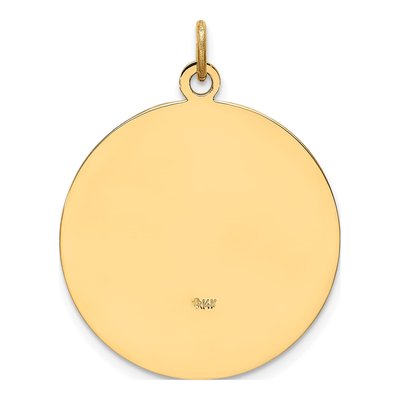 14K Yellow Gold St Christopher Medal Pendant – view 4