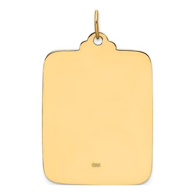 14K Yellow Gold St Christopher Rectangle Pendant – view 4