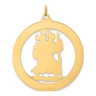 14K Yellow Gold St Christopher Medal Pendant – view 4