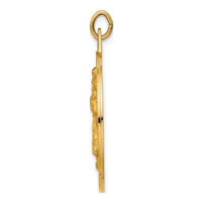 14K Yellow Gold St Christopher Medal Pendant – view 3