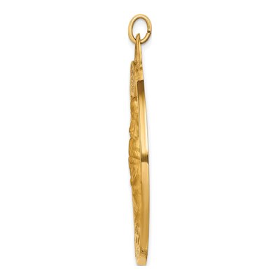 14K Yellow Gold St Christopher Medal Pendant – view 3