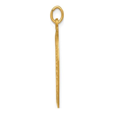 14K Yellow Gold Medium Oval St Christopher Medal Pendant – view 3