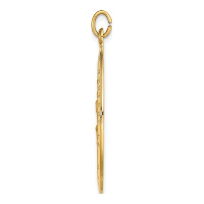 14K Yellow Gold Large St Christopher Medal Pendant – view 3