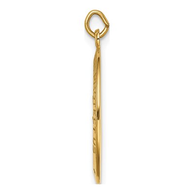 14K Yellow Gold St Christopher Medal Charm – view 3