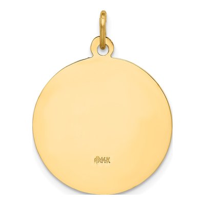 14K Yellow Gold Small Round St Joseph Medal Pendant – view 5