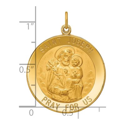 14K Yellow Gold St Joseph Medal Pendant – view 5