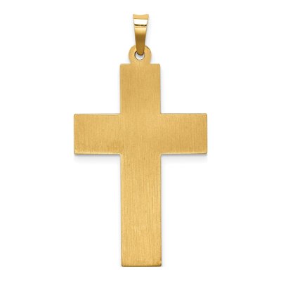 14K Yellow Gold Woven Latin Cross Pendant – view 4