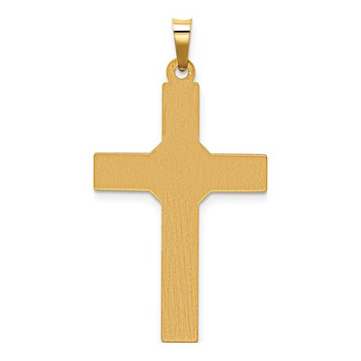 14K Yellow Gold Hollow Cross Pendant – view 4