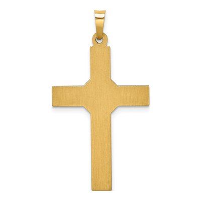 14K Yellow Gold Hollow Center Cross Pendant – view 5