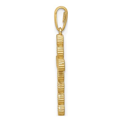 14K Yellow Gold CZ Cross Pendant – view 3