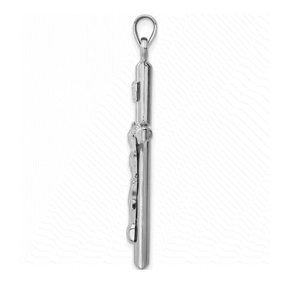 14K White Gold Hollow Crucifix Pendant – view 3