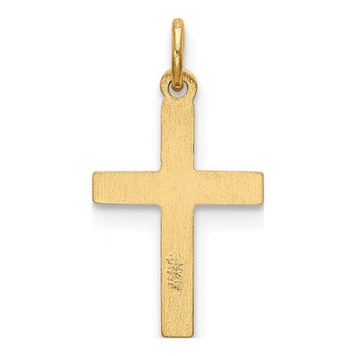 14K Yellow Gold Heart Cross Pendant – view 5
