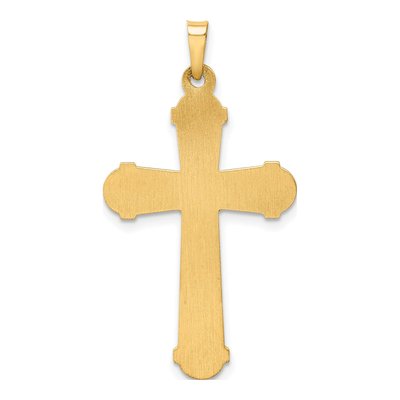 14K Two-Tone Gold Chevron Crucifix Pendant – view 4