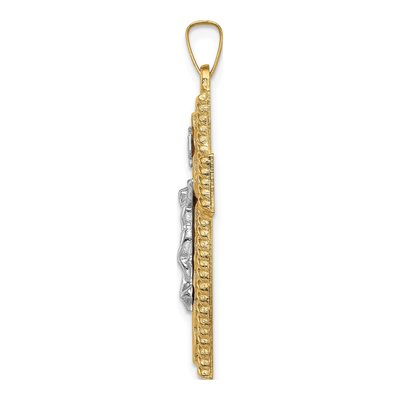 14K Two-Tone Gold Crucifix Pendant – view 3