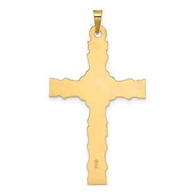 14K Two-Tone Gold INRI Crucifix Pendant – view 5