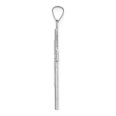 14K White Gold Double Cross Pendant – view 3