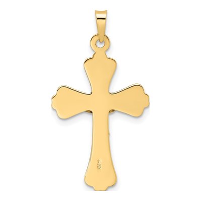 14K Two-Tone Gold INRI Crucifix Pendant – view 5