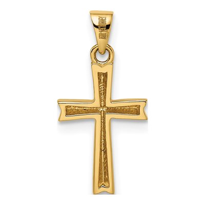 14K Yellow Gold Small Cross Pendant – view 5