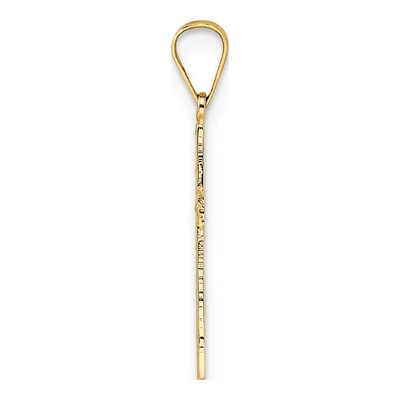 14K Yellow Gold Cut-Out Cross Pendant – view 3