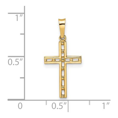 14K Yellow Gold Cut-Out Cross Pendant – view 4