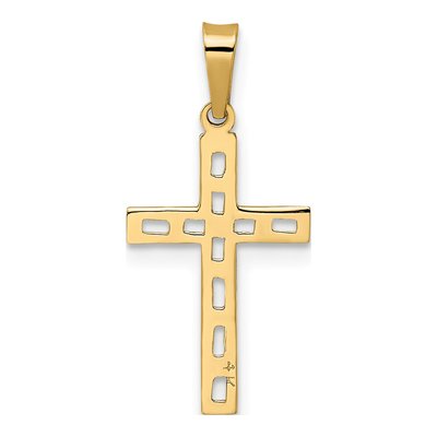 14K Yellow Gold Cut-Out Cross Pendant – view 5