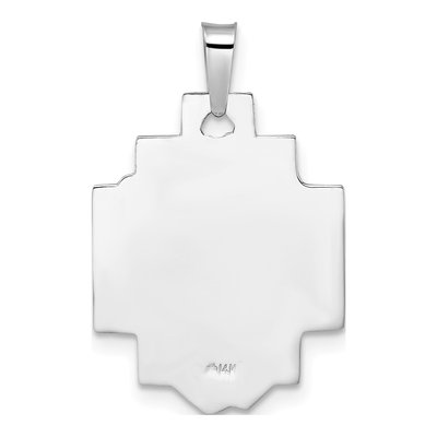 14K White Gold Jesus Head Pendant – view 5