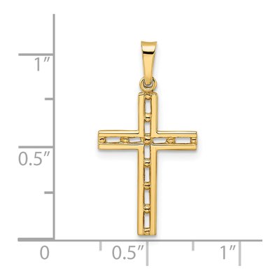 14K Yellow Gold Cut-Out Cross Pendant – view 4