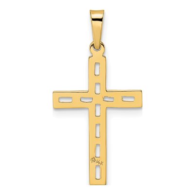 14K Yellow Gold Cut-Out Cross Pendant – view 5