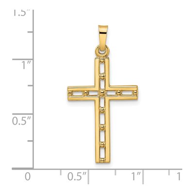 14K Yellow Gold Cut-Out Cross Pendant – view 4