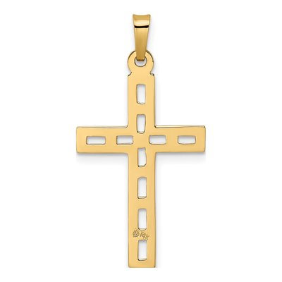 14K Yellow Gold Cut-Out Cross Pendant – view 5