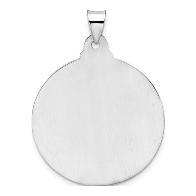 14K White Gold Jesus Face Disc Pendant – view 5