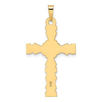 14K Yellow Gold Fancy Design Cross Pendant – view 5