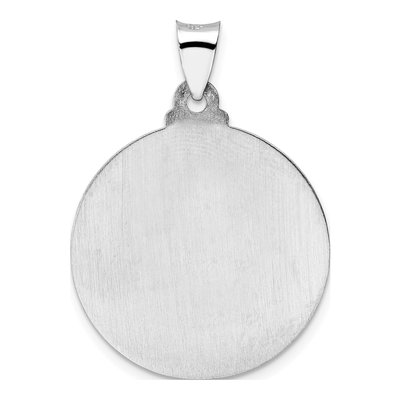 14K White Gold Jesus Face Disc Pendant – view 5