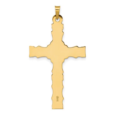 14K Yellow Gold Fancy Design Cross Pendant – view 5