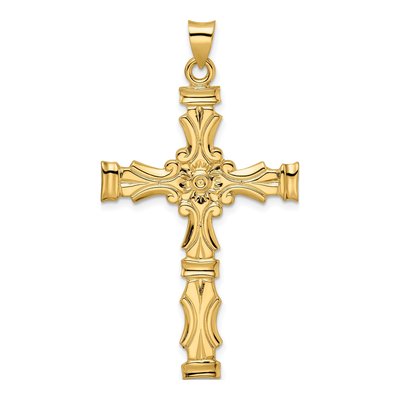 14K Yellow Gold Fancy Cross Pendant