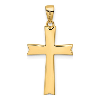 14K Yellow & Rhodium And Rose Gold With White D/C Crucifix Pendant – view 5