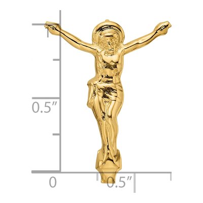 14K Yellow Gold Risen Christ Slide Pendant – view 4